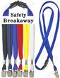 LY-403-BC 3/8" Safety Breakaway Blank Lanyards With Badge Clips LY-403-BC/Per-Piece